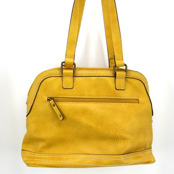 b.o.c. Women's Mustard Yellow Double Handle Shoulder Bag with Tassel & Charm - Picture 8 of 13